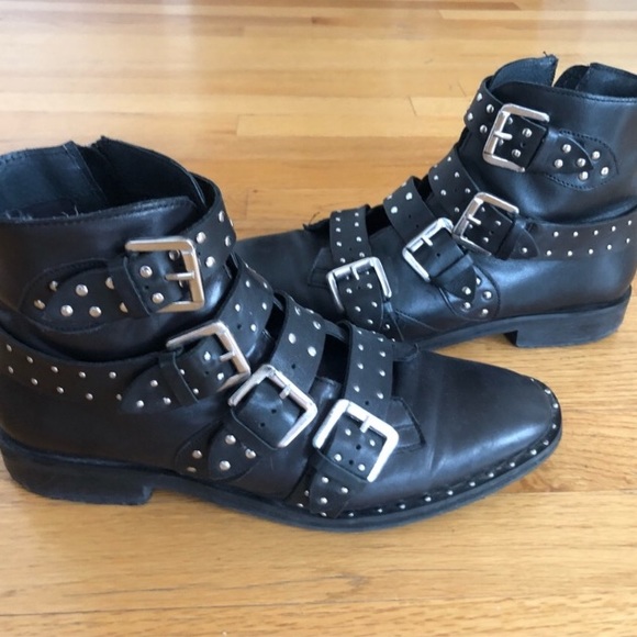TOPSHOP Amy Studded Biker Boot - Picture 3 of 7